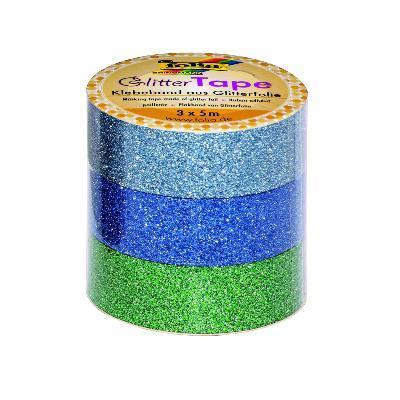 Folia Glitter-Tape-Set Klebeband mit Glitzereffekt